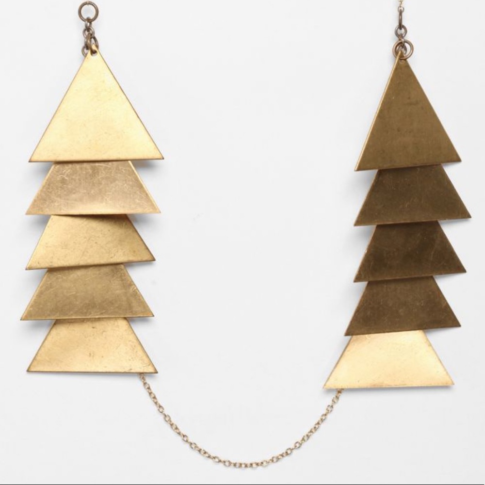 Laura Lombardi Scale Necklace Brass
